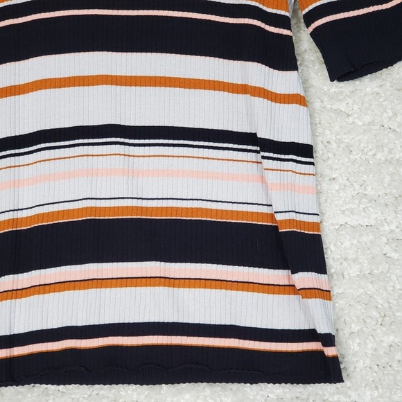 Lafayette 148 New York‎ Women Silk Blend Ribbed Shirt Size XL Striped Office Mod - Picture 3 of 11